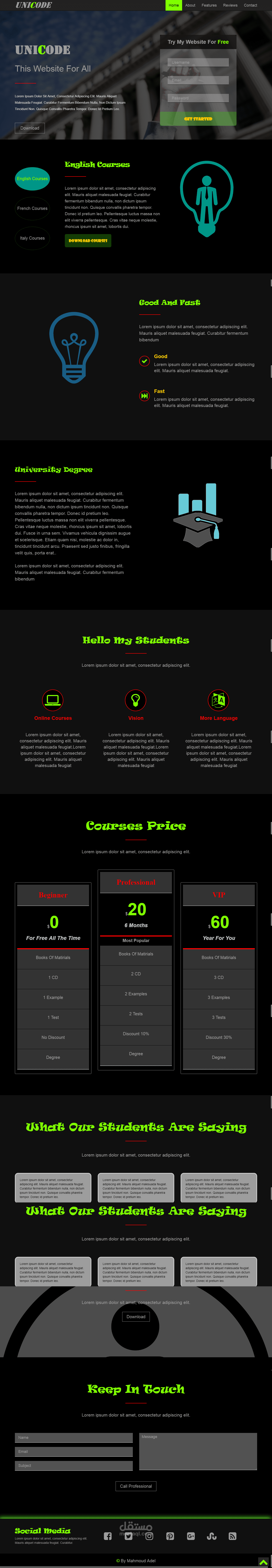 website for courses