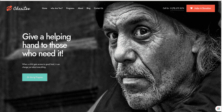 Charitee : A Modern Layout Built with HTML5, CSS3, and Bootstrap