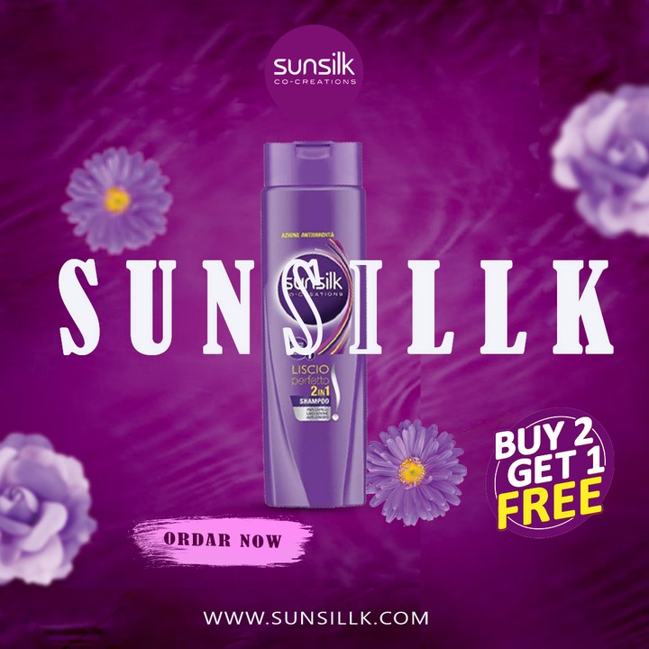 تصميم إعلاني احترافي وجذاب لشامبو Sunsilk