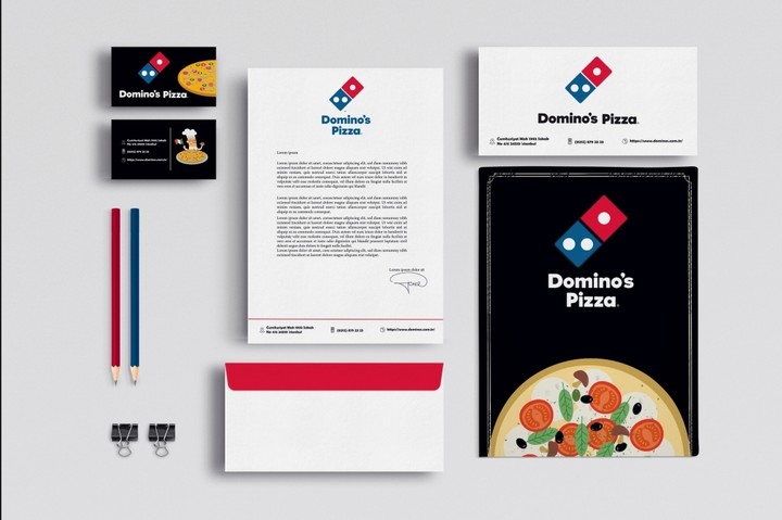 هوية بصرية لشركة Domino's Pizza