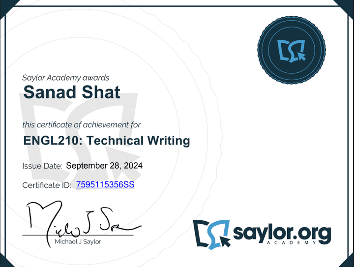 Technical Writing Course