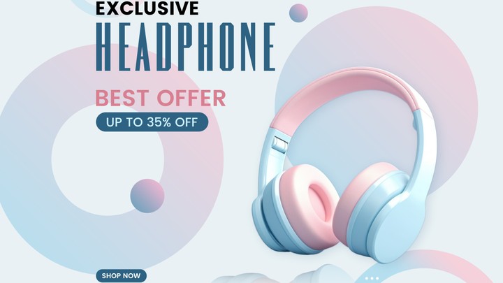 تصميم سوشيال ميديا ل سماعات headphones