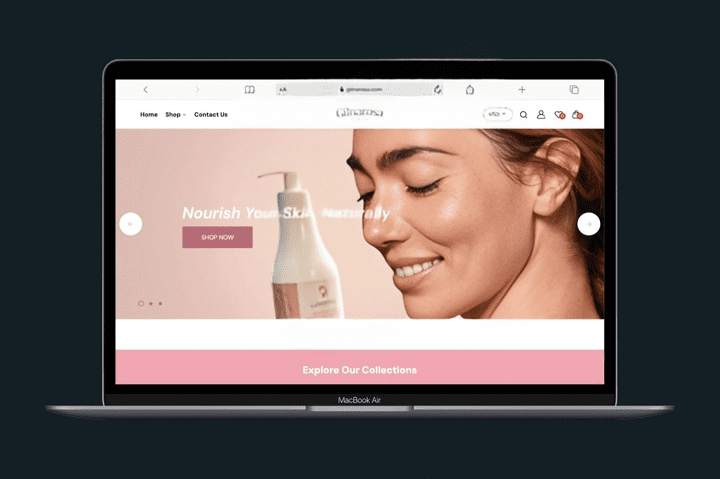 تصميم متجر Shopify لمنتجات skin care