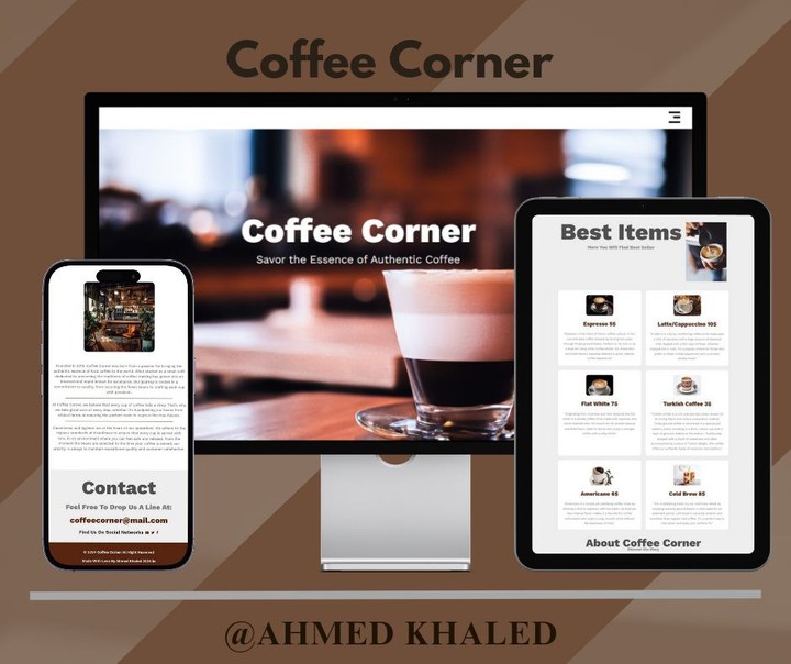 Coffee Corener - موقع إلكتروني للقهوة الفاخرة