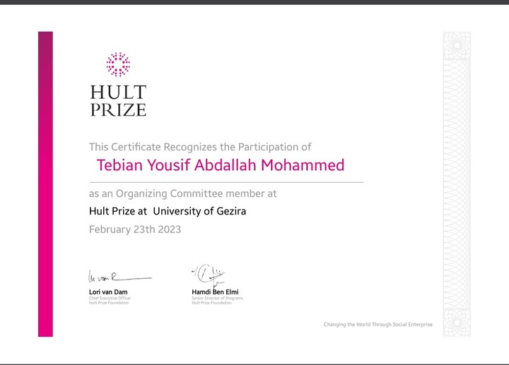 محتوى كتابي للإعلان عن مسابقة بHult prize UOfG