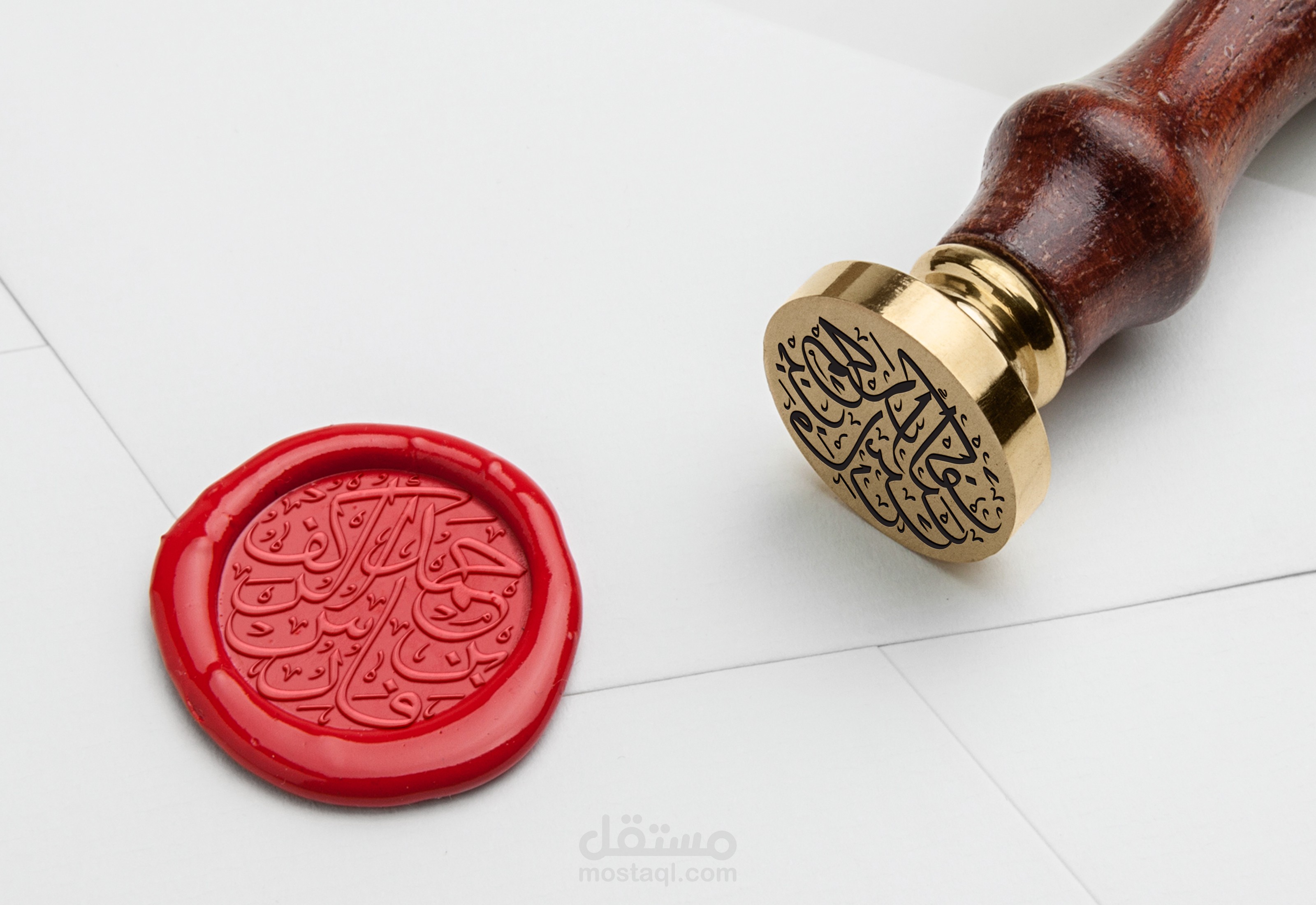 تصميم خاتم stamp بالخط العربي