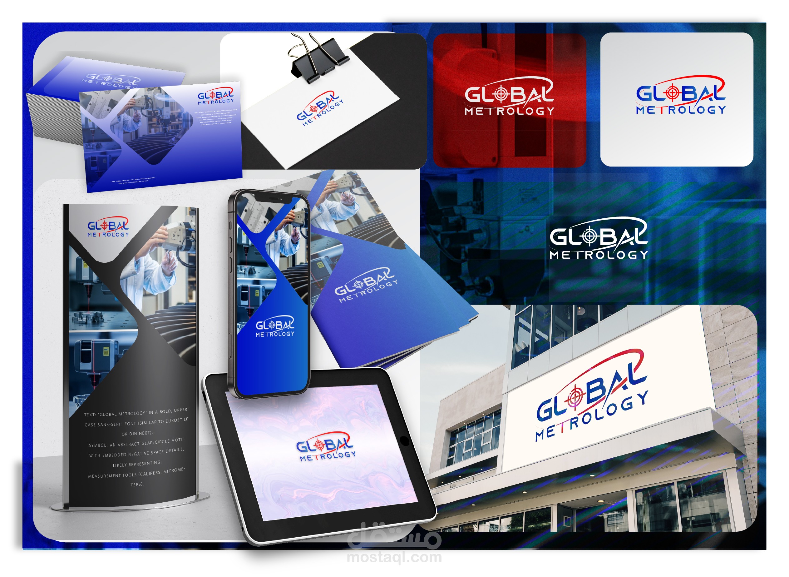 Global metrology logo design