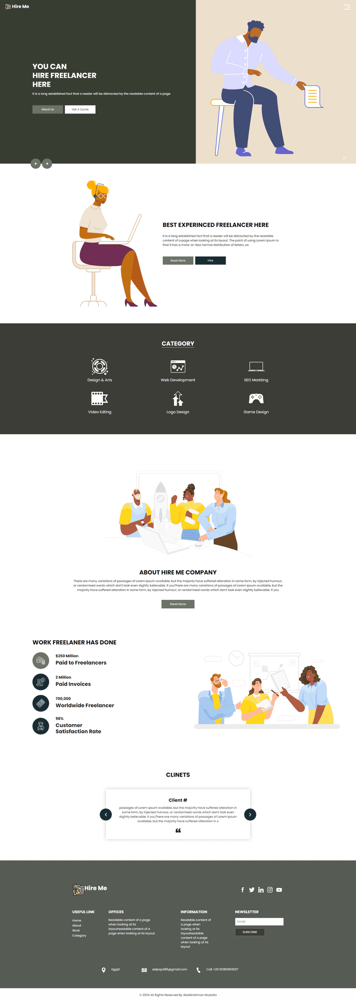 Hire Me Website