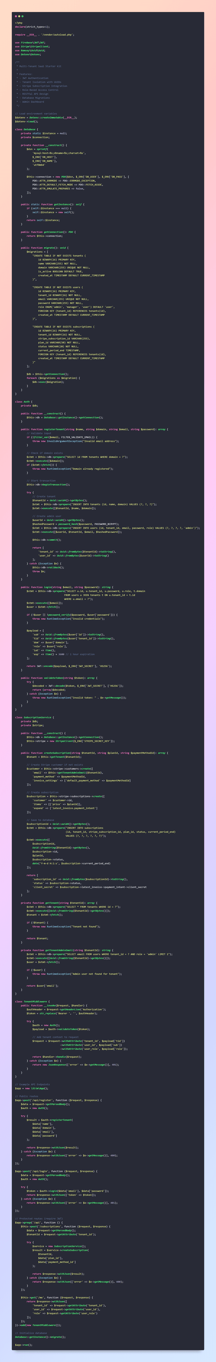 Multi-Tenant SaaS Starter Kit
