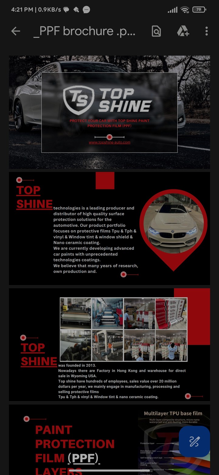 Brochure Top shine