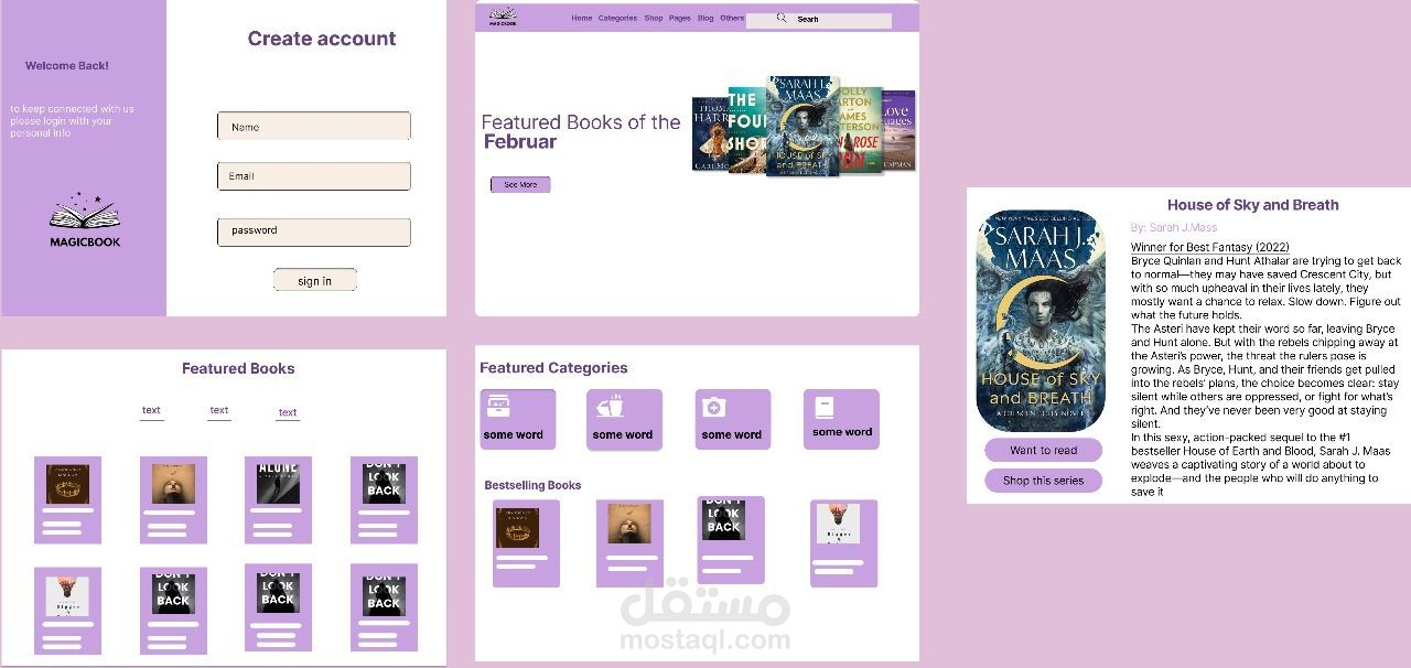 Library E-book UI Design