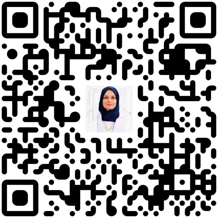 QR code لطبيبة يشمل جميع مواقع التواصل الاجتماعي