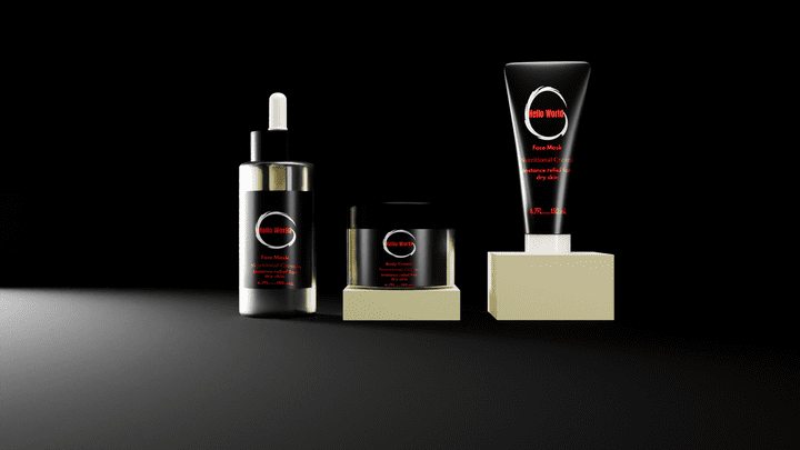 اعلان skin care products 3D