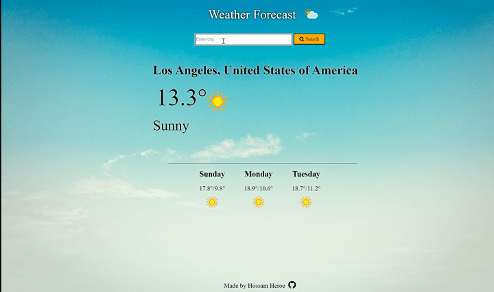 Weather Forecast Website