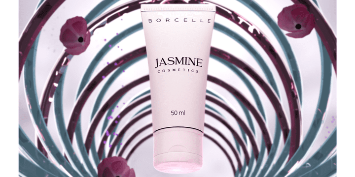 تصميم Jasmine Cosmetics بأسلوب ثلاثي الأبعاد