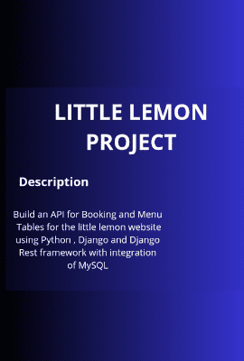 موقع الكتروني لمطعم (Little lemon)