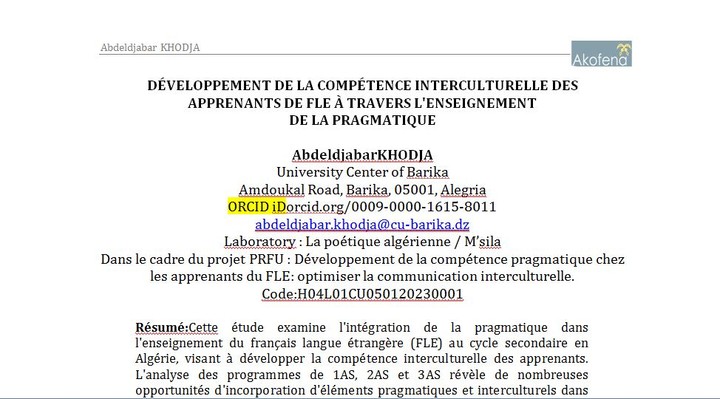 Développement de la compétence interculturelle des apprenants de FLE à travers l’enseignement de la pragmatique