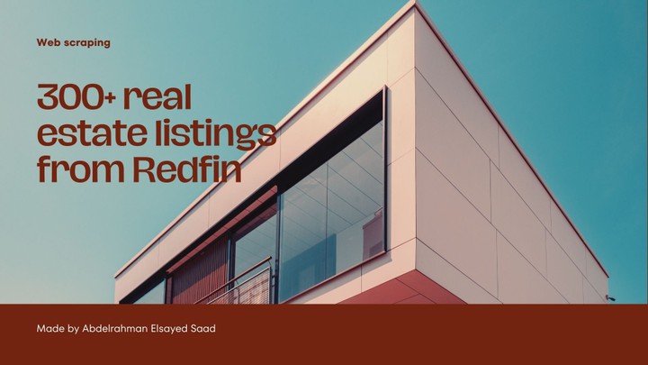 مشروع لجمع وتخزين اسعار و مساحة و عدد غرف المنازل في منطقة شيكاجو من موقع Redfin