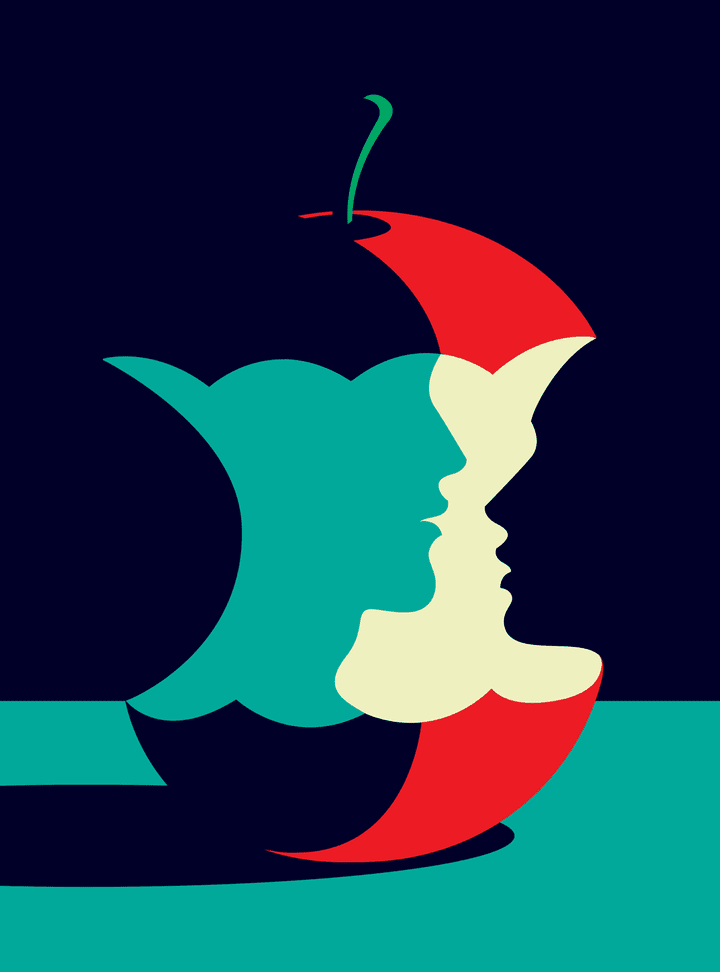 Dual Faces Apple