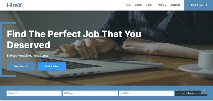 HireX(job board website)