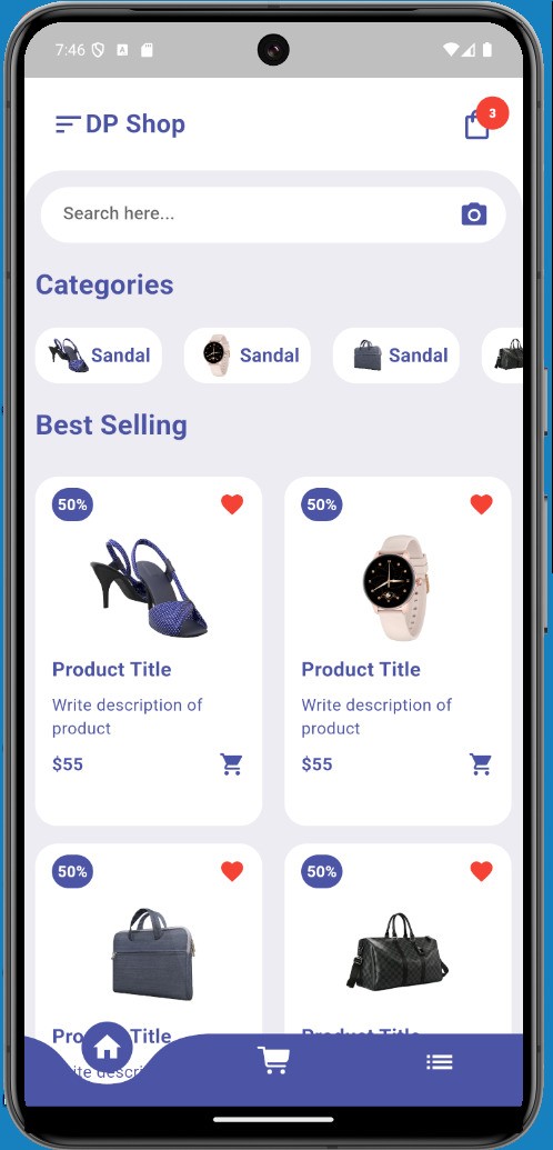 تطبيق "Shopping App"