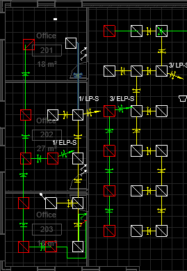 عمل تصميم كهربائي لانظمة (Lighting - power - cable routing - panel scheduel) علي برنامج الريفت