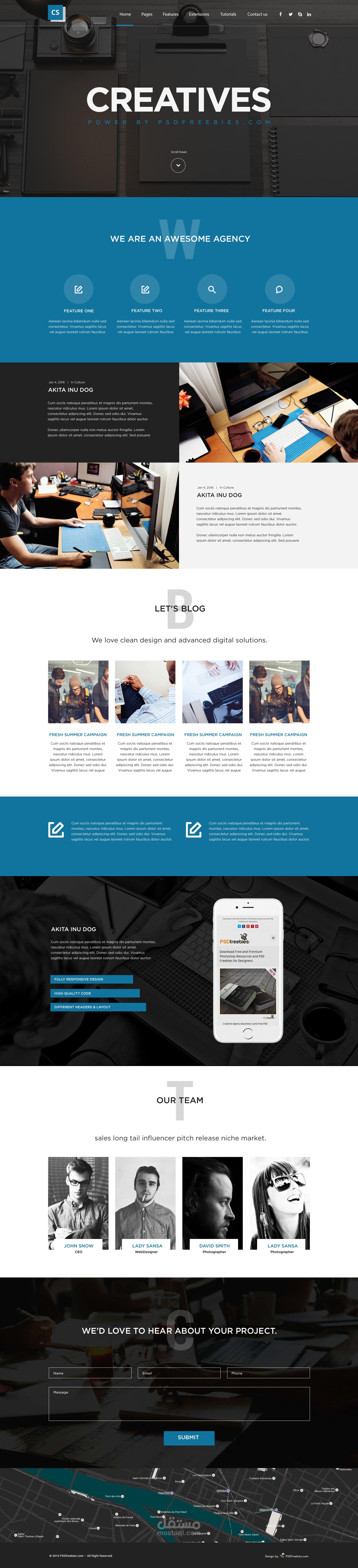 PSD to Responsive Bootstrap 4 | مستقل