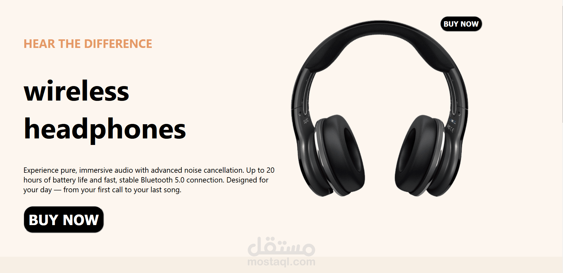 تصميم صفحة هبوط (Landing Page) احترافية وسريعة بـ HTML وCSS