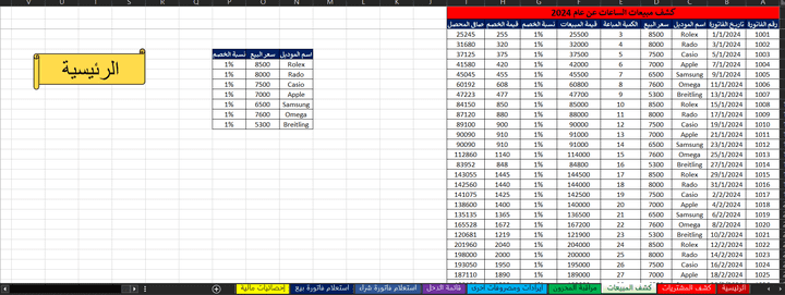 تصميم وادخال بيانات عى excel