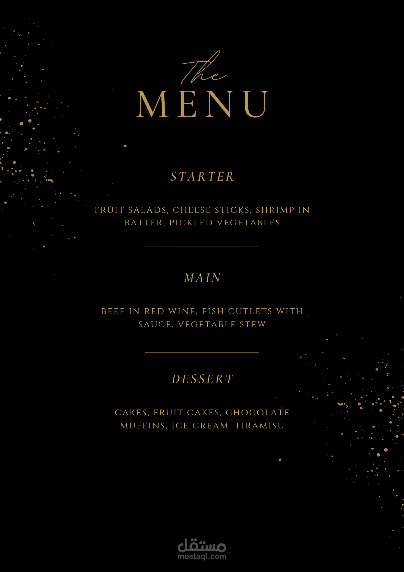 Food menu