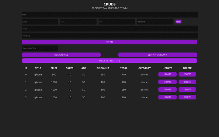 CRUDS System