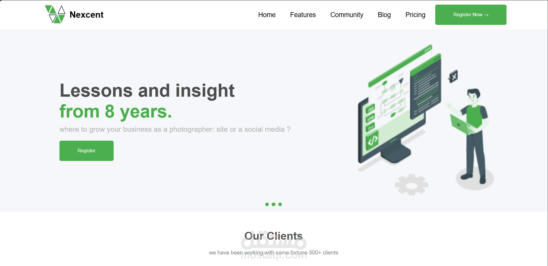 Nexcent website