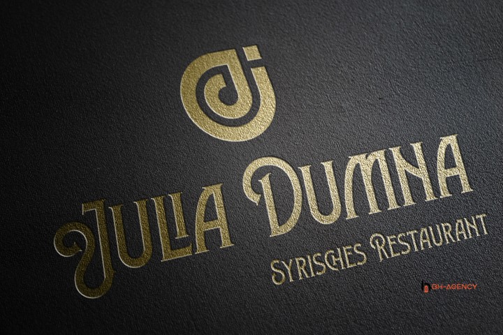 تصميم الشعار والهوية البصرية لمطعم جوليا دومينا