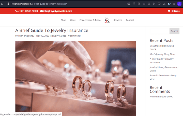 A Brief Guide To Jewelry Insurance