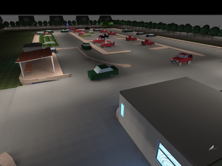 Outdoor parking-lighting design 3d