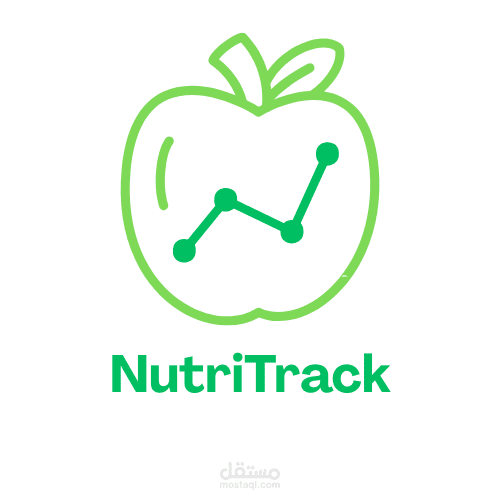 تصميم شعار لتطبيق NutriTrack – لتتبع التغذية والسعرات الحرارية