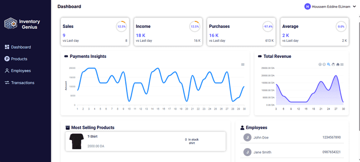 InventoryGenius ، نظام إدارة محتوى كامل لتسيير المخزون.