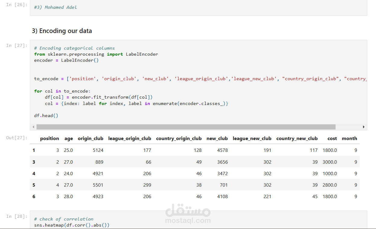 التنبؤ بأسعار أنتقال لاعبي كرة القدم بالذكاء الأصطناعي