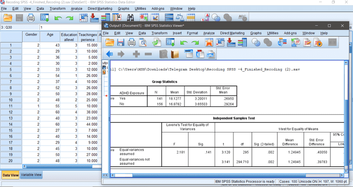 تحليل بيانات الأبحاث باستخدام الSPSS