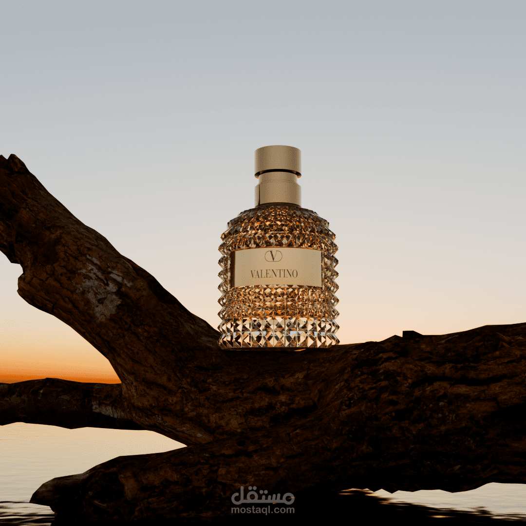 Valentino Perfume – Luxury 3D Visualization