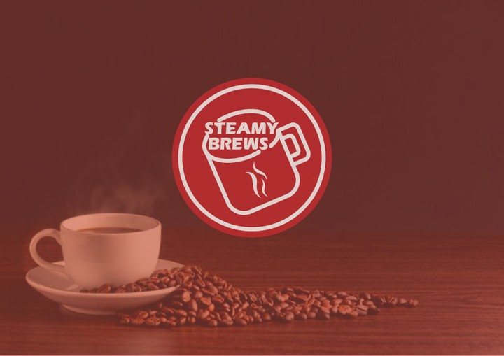 شعار لمقهي STEAMY BREWS