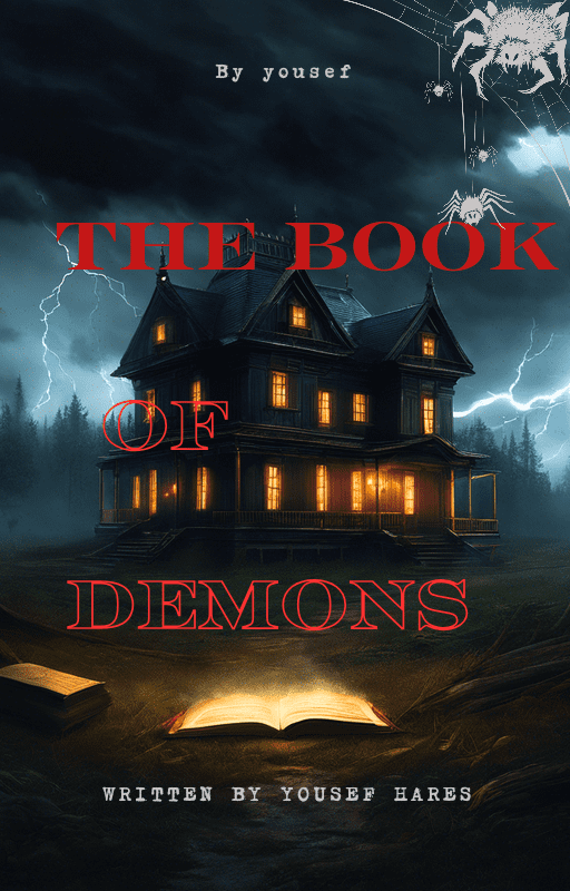 " The book of demons  " تدور أحداث الرواية حول طفل يكتشف كتابًا ملعونًا يقرأه، مما يؤدي إلى حدوث مواقف مخيفة ومروعة.