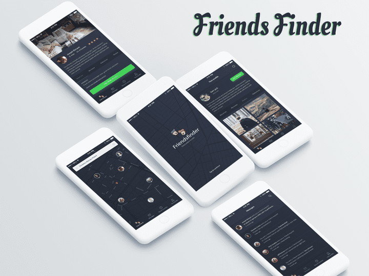 friends finder UI/UX Design