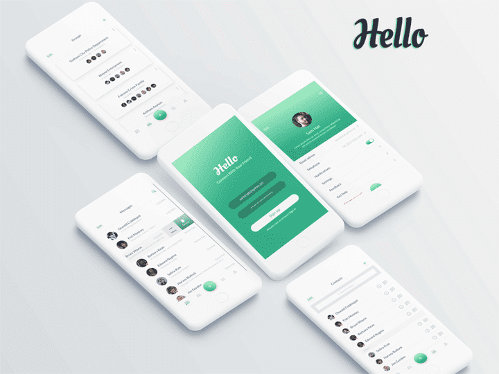 Hello Application UI/UX Design