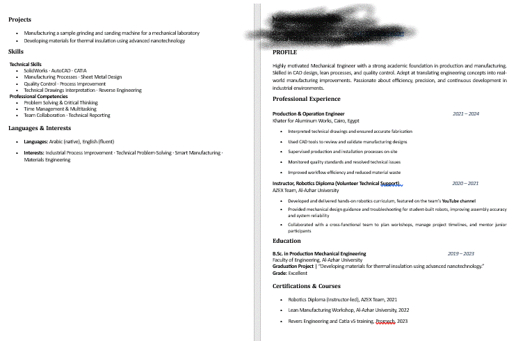 creating a CV