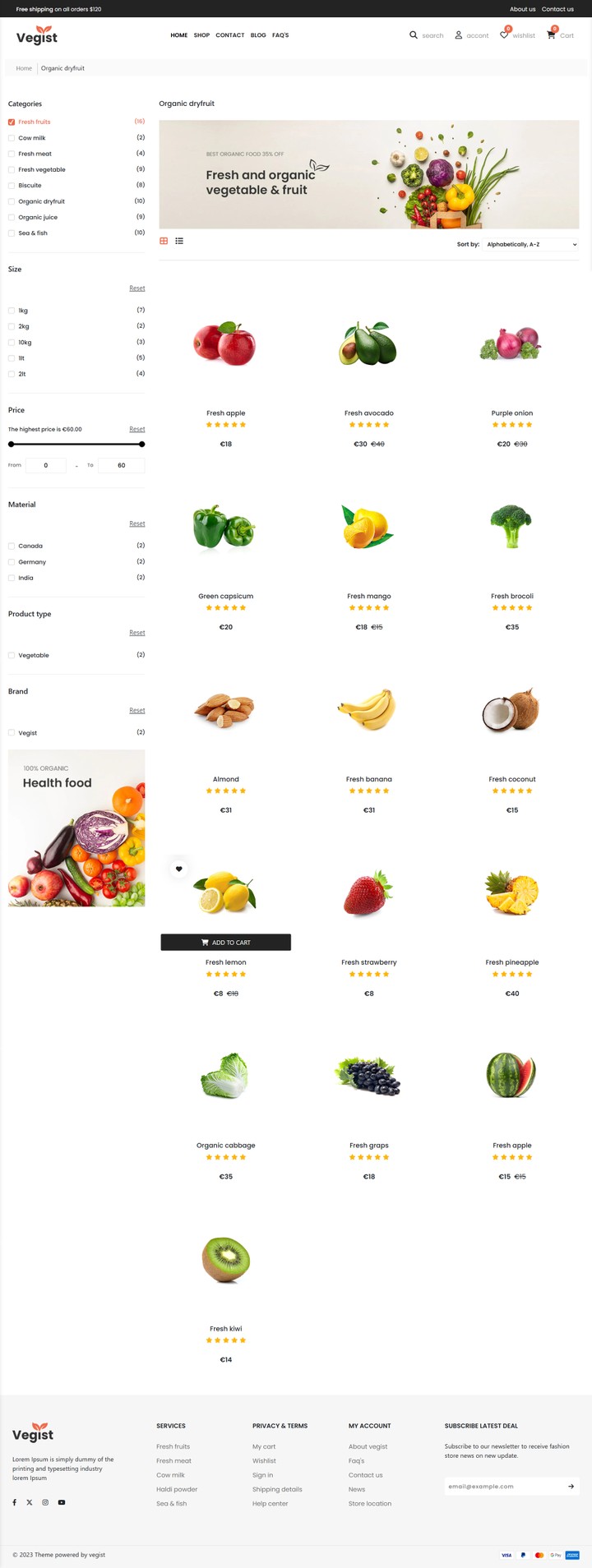 e-commerce fruits