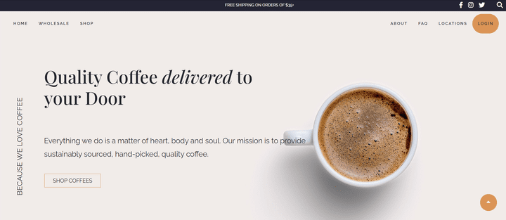 e-commerce coffee