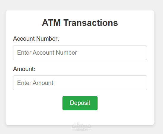 ATM Web Application