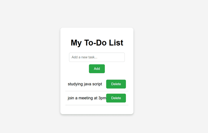 Interactive to do list