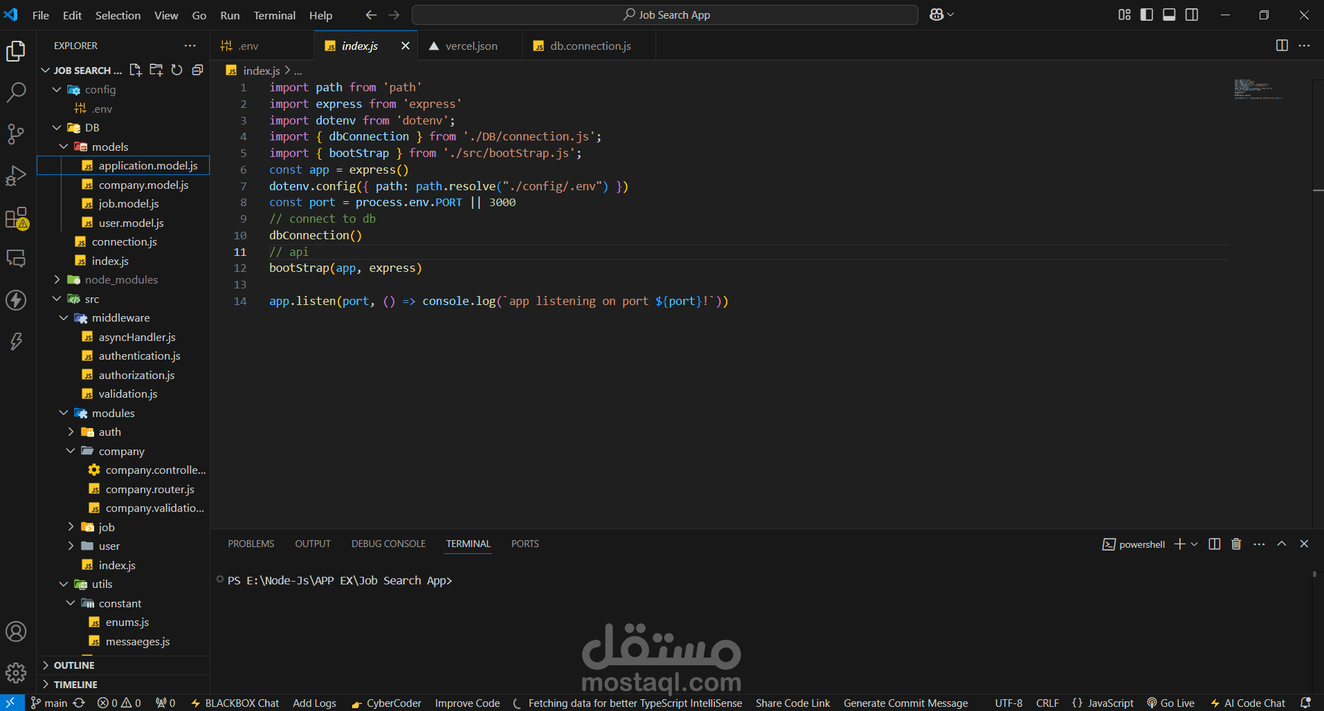 Job Search App: A Node.js Application for Managing Job Postings and Applications